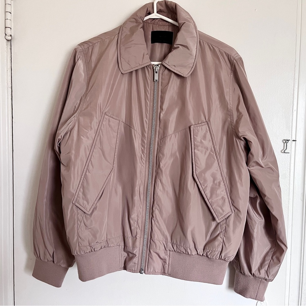 Oak and Fort - fall preppy bomber jacket